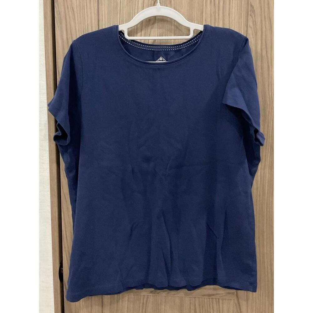 St John’s Bay Essential Womens Blue Short Sleeve Tee Size 1X